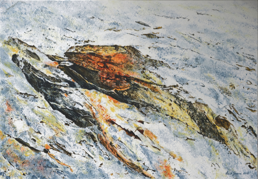 Roche première  VIII, 116x81cm. 2015